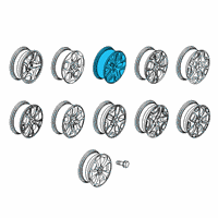 OEM 2017 Jeep Renegade Aluminum Wheel Diagram - 5XA68LAUAA