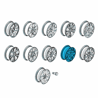 OEM Jeep Renegade Aluminum Wheel Diagram - 6SX37RXFAA