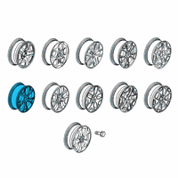 OEM 2015 Jeep Renegade Aluminum Wheel Diagram - 5XA69MAAAA