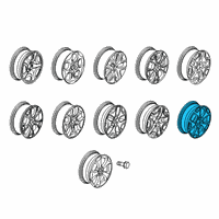 OEM 2021 Jeep Renegade Aluminum Wheel Diagram - 6WU27DD5AA