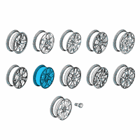 OEM 2017 Jeep Renegade Aluminum Wheel Diagram - 5XA65MAAAA