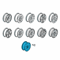 OEM 2021 Jeep Renegade Aluminum Wheel 17X6.5J Diagram - 6VN22RXFAA