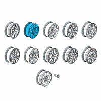 OEM Jeep Aluminum Wheel Diagram - 5XA64LAUAA