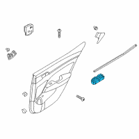 OEM 2018 Hyundai Elantra Rear Power Window Sub Switch Assembly, Right Diagram - 93580-F2500-4X