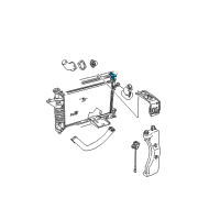 OEM 1997 Ford Mustang Radiator Upper Bracket Diagram - XR3Z-8A193-AA