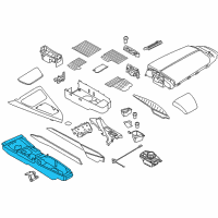 OEM 2018 BMW M6 Center Console Base Diagram - 51169197326