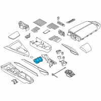 OEM 2013 BMW 650i xDrive Gran Coupe Drink Holder, Centre Console Front Diagram - 51-16-9-197-227