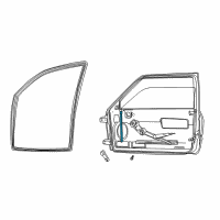 OEM 2003 Dodge Ram 1500 Channel-Front Door Glass Lower Diagram - 55275942AD