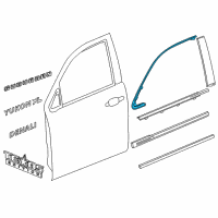OEM 2016 GMC Yukon Upper Molding Diagram - 23173661