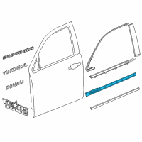 OEM 2015 Cadillac Escalade Body Side Molding Diagram - 23240226