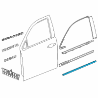 OEM 2018 Chevrolet Suburban Body Side Molding Diagram - 22832436