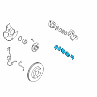 OEM 2012 Hyundai Sonata Front Disc Brake Pad Kit Diagram - 58101-3QA50