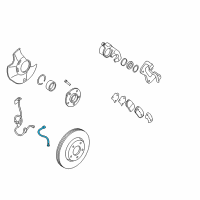 OEM 2011 Kia Optima Brake Front Hose, Right Diagram - 587322T500