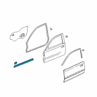 OEM 2000 Honda Civic Molding Assy., R. Door Diagram - 72410-S03-003