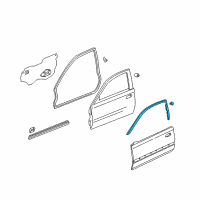 OEM 1998 Honda Civic Sub-Seal, L. FR. Door Diagram - 72365-S03-G01