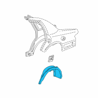 OEM Lincoln Town Car Inner Wheelhouse Diagram - F8AZ-5427887-AA