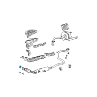 OEM 2017 Toyota Prius C Front Pipe Gasket Diagram - 17451-21070