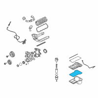 OEM 2006 Ford E-350 Super Duty Lower Oil Pan Gasket Diagram - 4C2Z-6710-AA