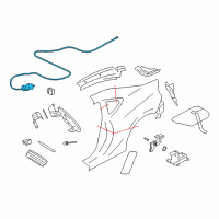 OEM Toyota Release Cable Diagram - SU003-01405