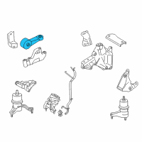 OEM 2008 Lexus ES350 Rod, Engine Moving Control Diagram - 12363-0P141