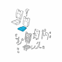 OEM 2015 Honda Pilot Pad, Right Rear Diagram - 82132-SZA-A03