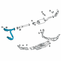 OEM 2022 Ram 1500 Exhaust Catalyst Converter Diagram - 68433692AA