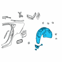 OEM 2018 Buick Regal TourX Wheelhouse Liner Diagram - 39222525