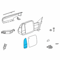 OEM 2021 Ram 2500 SPOTTER Mirror Replacement Diagram - 68460949AA