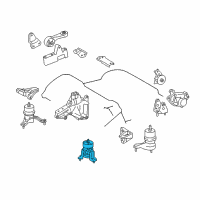 OEM 2014 Lexus RX450h INSULATOR, Engine Mounting Diagram - 12361-20232