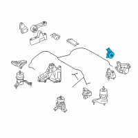 OEM Lexus RX450h Insulator Assy, Engine Mounting, Rear Diagram - 12380-31060