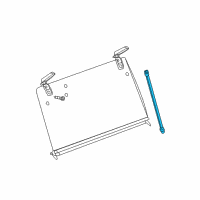 OEM 2018 Jeep Wrangler JK Liftgate Glass Gas Cylinder Diagram - 68068261AA
