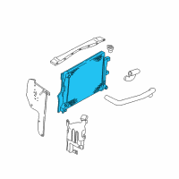 OEM 2001 Dodge Dakota Engine Cooling Radiator Diagram - 52028818AD