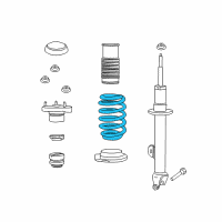 OEM 2011 Chrysler 300 Front Coil Spring Diagram - 68031651AB