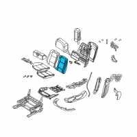 OEM 2002 BMW 325Ci Left Backrest Upholstery Diagram - 52-10-8-266-703