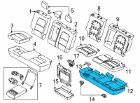 OEM Ford Bronco Sport PAD - REAR SEAT CUSHION Diagram - M1PZ-78600A88-B