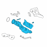 OEM 2018 Lexus IS300 Exhaust Manifold Converter Sub-Assembly Diagram - 25051-36280