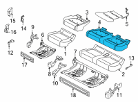 OEM 2022 Ford F-150 PAD - REAR SEAT CUSHION Diagram - ML3Z-1663841-A