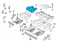OEM 2022 Ford F-150 PAD - REAR SEAT CUSHION Diagram - ML3Z-1663840-A