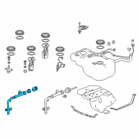 OEM Acura Pipe, Fuel Filler Diagram - 17650-TRX-A03