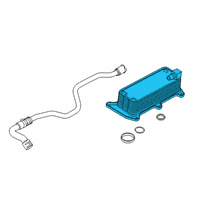 OEM 2020 BMW M850i xDrive Gran Coupe Heat Exchanger Oil Cooler Diagram - 11-42-7-648-914