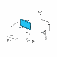 OEM Honda Element Radiator (Denso) Diagram - 19010-PZD-A12