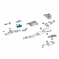 OEM 2014 Acura TL Catalytic Converter Diagram - 18160-RK2-A00