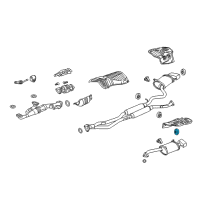 OEM 2014 Acura TL Rubber, Exhaust Mounting Diagram - 18215-SV4-A70