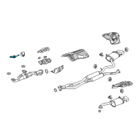 OEM 2014 Acura TL Bracket, Exhaust Mounting Diagram - 18282-TK5-A00