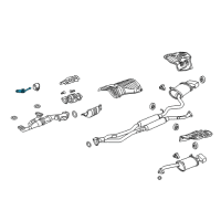 OEM Acura Bracket, Exhaust Mounting Diagram - 18282-TK5-A00