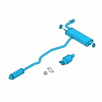 OEM 2019 Ford Police Responder Hybrid Muffler & Pipe Diagram - KS7Z-5F250-B