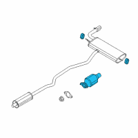 OEM Ford SSV Plug-In Hybrid Muffler & Pipe Insulator Diagram - DS7Z-5A262-A