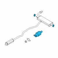 OEM 2014 Ford Fusion Muffler & Pipe Insulator Diagram - DS7Z-5A262-A