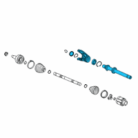 OEM Acura TLX Shaft Assembly, Half Diagram - 44500-TJB-A01