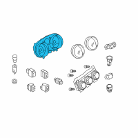 OEM Nissan Rogue Speedometer Assembly Diagram - 24820-JM71B